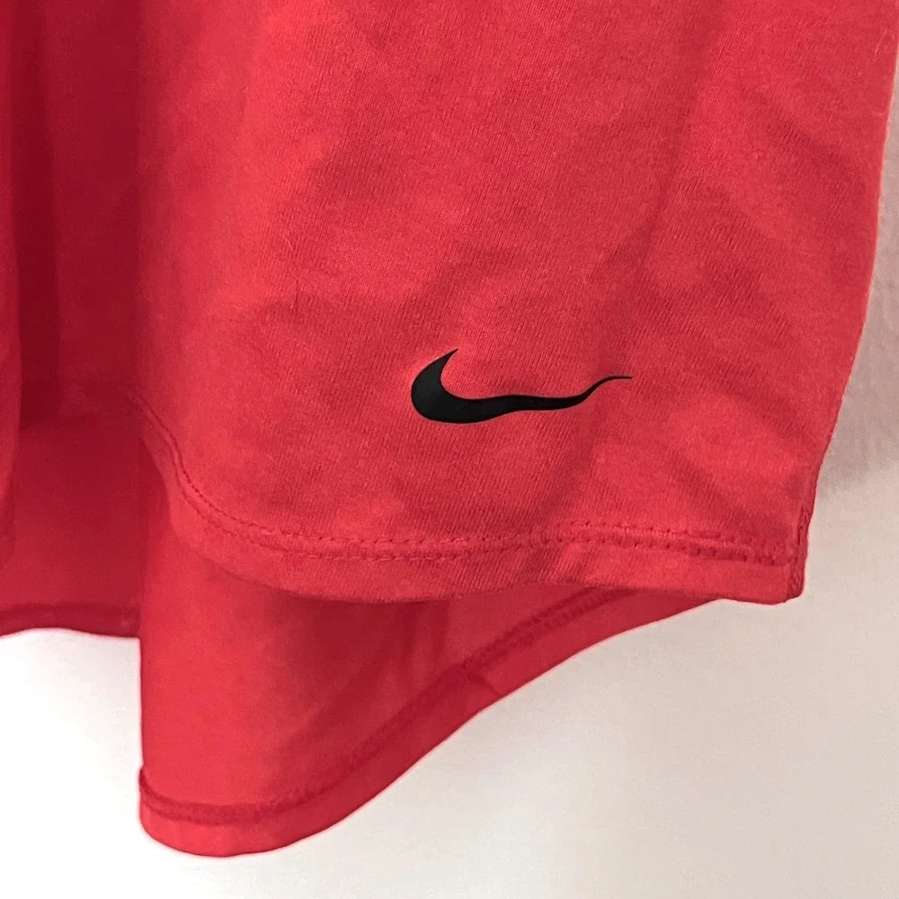 Nike Dri-FIT Just Do It Racerback Tank Top Pink Coral Loose Fit Womens Medium